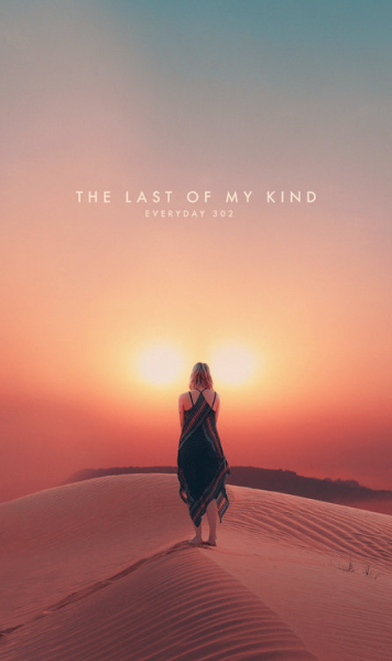 Picture of a woman standing in the dessert in sundown