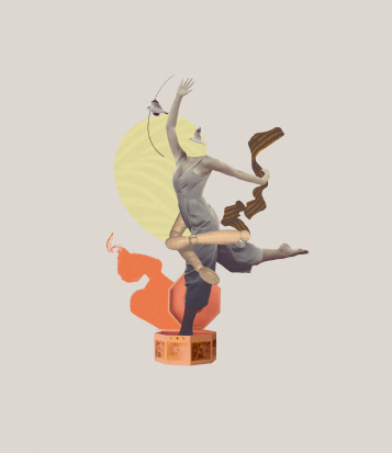 Abstract picture of a person dancing